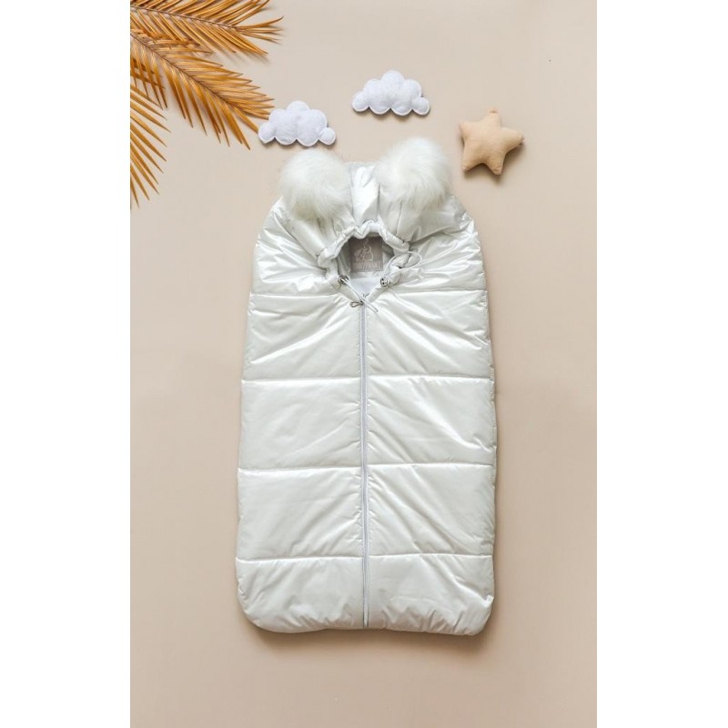 Конверт-кокон на выписку и прогулки " Pearl " цвет: pearl /светло-серый 0405