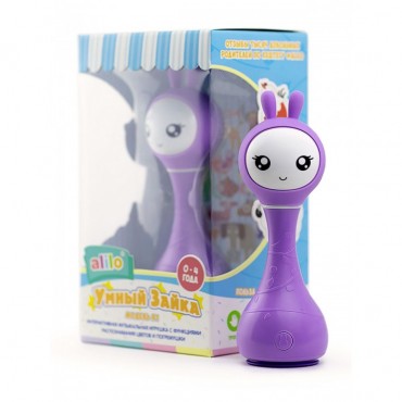 Интерактивная игрушка-погремушка Умный зайка alilo R1 c распознаванием цветов цвет: фиолетовый 60405 Интерактивная игрушка-погремушка Умный зайка alilo R1 c распознаванием цветов цвет: фиолетовый 60405