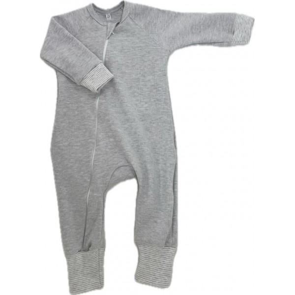 Комбинезон на молнии из хлопка 68 см Т-216/серый