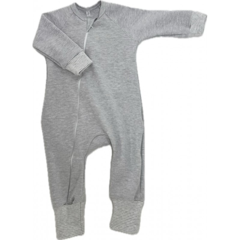 Комбинезон на молнии из хлопка 68 см Т-216/серый