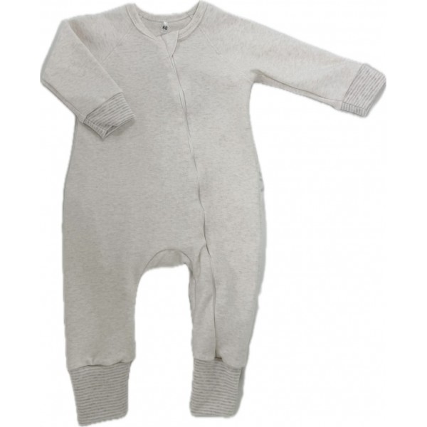 Комбинезон на молнии из хлопка 68 см Т-216/бежевый