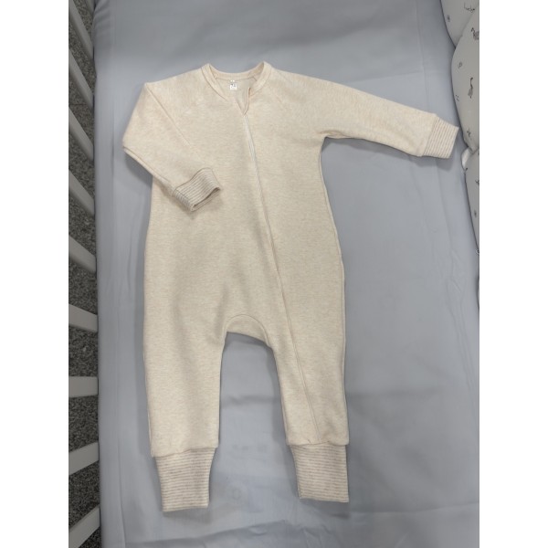 Комбинезон на молнии из хлопка 74 см Т-216/бежевый