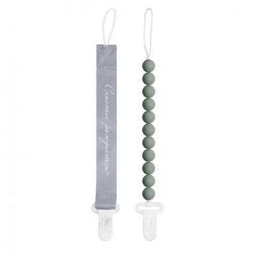 Набор держателей для пустышки 2 шт Paomma цвет: Light grey / Sage PCL10715
