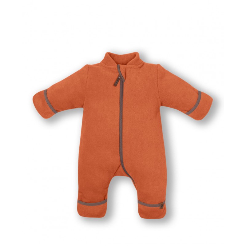 Флисовый комбинезон-поддева Cute 62-68 см цвет: светлый кирпичный 1645-171