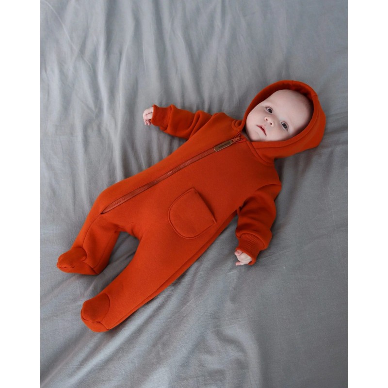 Комбинезон из футера с начесом Toucan 68 см цвет: кирпичный 1632-105 Комбинезон из футера с начесом Toucan 68 см цвет: кирпичный 1632-105