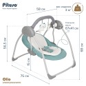 Электрокачели-шезлонг Pituso Olio цвет: green/ ментол 27260