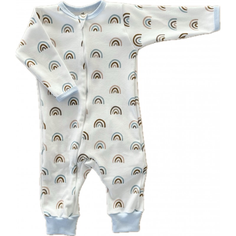 Слип нательный на молнии 68-74 см принт: радуги Т-125