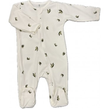 Слип нательный на молнии 68-74 см принт: оливки Т-125