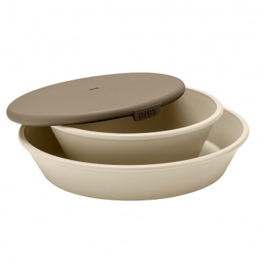 Набор тарелок с крышкой BIBS Dinner Set 2 шт цвет: vanilla 4320245