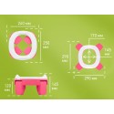 Горшок дорожный складной с многоразовой вкладкой HandyPotty 3 в 1 цвет: фуксия HP-255FG