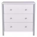Детский пеленальный комод Polini Simple 3 ящика + рамка цвет: белый -серый 3501