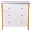 Детский пеленальный комод Polini Simple 3 ящика + рамка цвет: белый -натуральный 3501 Детский пеленальный комод Polini Simple 3 ящика + рамка цвет: белый -натуральный 3501