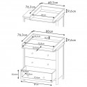 Детский пеленальный комод Polini Simple 3 ящика + рамка цвет: белый -натуральный 3501 Детский пеленальный комод Polini Simple 3 ящика + рамка цвет: белый -натуральный 3501
