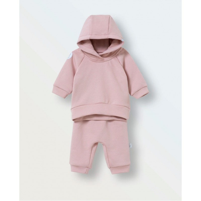 Комплект детский худи+ штаны-джоггеры 68 см цвет: пудра 1552-01