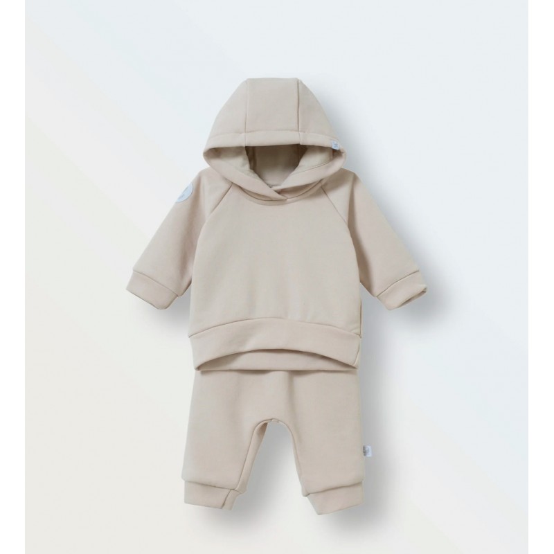 Комплект детский худи+ штаны-джоггеры 74 см цвет: топленое молоко 1552-79 Комплект детский худи+ штаны-джоггеры 74 см цвет: топленое молоко 1552-79