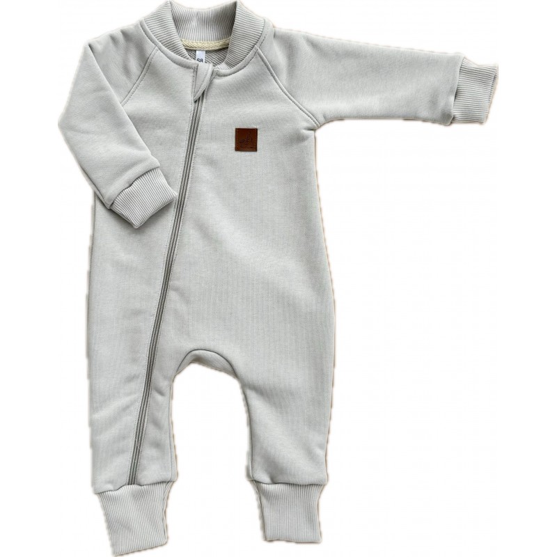 Комбинезон из футера без начеса Bunnyphant 74 см цвет: песочный в086