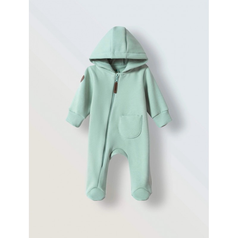 Комбинезон из футера с начесом Toucan 62 см цвет: аква 1632-82 Комбинезон из футера с начесом Toucan 62 см цвет: аква 1632-82