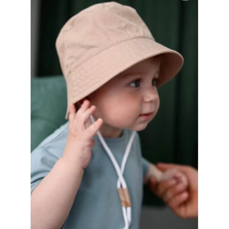 Панамка детская со шнурком 48-50 см цвет: бронза 6072-55