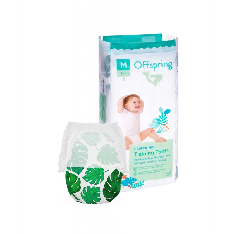 Эко-подгузники-трусики Offspring M 6-11 кг 42 шт цвет: тропики Эко-подгузники-трусики Offspring M 6-11 кг 42 шт цвет: тропики