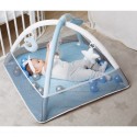 Мягкий развивающий коврик-манеж с дугами + сетка и шарики " Облачко" 751