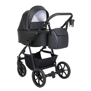 Коляска детская 2 в 1 PITUSO TOSSA кожа цвет: black