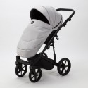 Коляска детская 2 в 1 Adamex Mobi Air Lux кожа + ткань цвет: серый