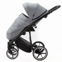 Коляска детская 2 в 1 Adamex Mobi Air Lux кожа + ткань цвет: серый