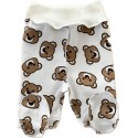 Ползунки для малыша 50 см Newborn принт: мишки шоколадные Т-132