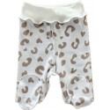 Ползунки для малыша 50 см Newborn принт: пятнышки капучино Т-132