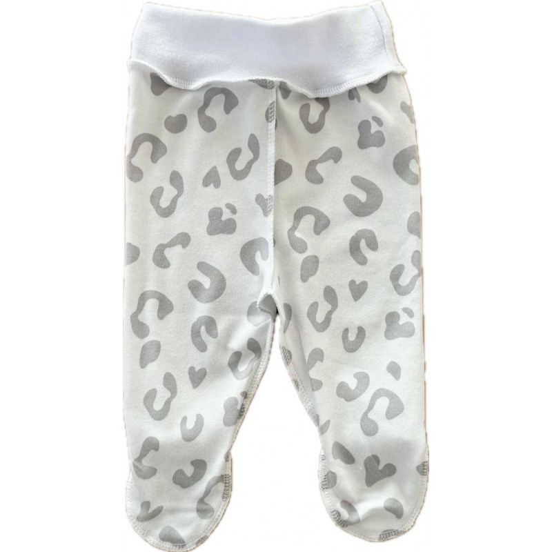 Ползунки для малыша 50 см Newborn принт: пятнышки серые Т-132