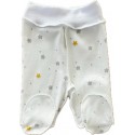 Ползунки для малыша 50 см Newborn принт: серо-желтые звездочки Т-132