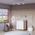 Детский пеленальный комод Polini kids Simple 3501 3 ящика + рамка цвет: белый-дуб крафт 0002769.165