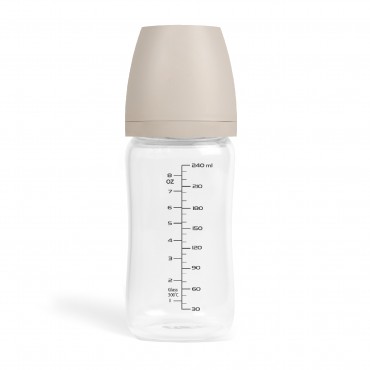 Стеклянная бутылочка Paomma 240 мл цвет: almond milk GB218