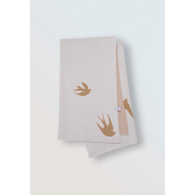 Плед вязаный 90*90 см Simple цвет: ласточки 8060-236 Плед вязаный 90*90 см Simple цвет: ласточки 8060-236