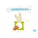 Универсальный прорезыватель BUNNY TEETHER с держателем цвет: зелёный