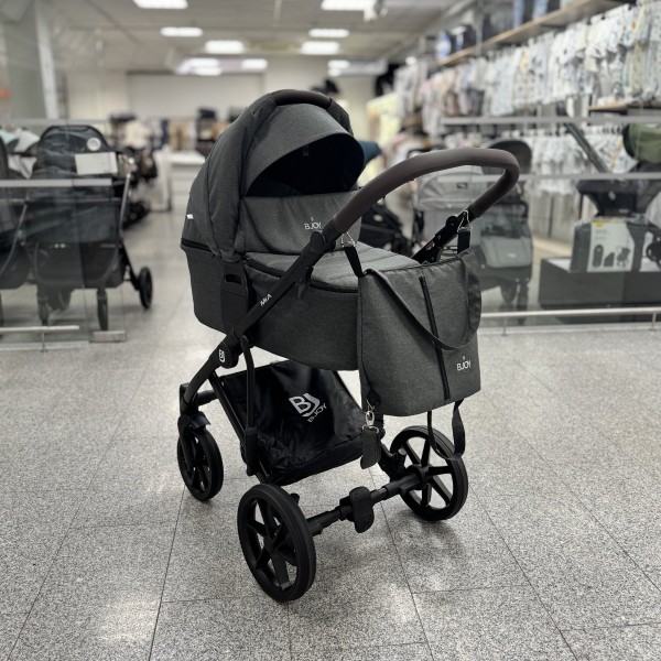 Коляска детская 2 в 1 Bjoy Mia ткань цвет: dark grey/green
