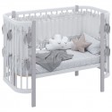 Детская деревянная кроватка Vera с маятником цвет: белый-серый 0003126-16