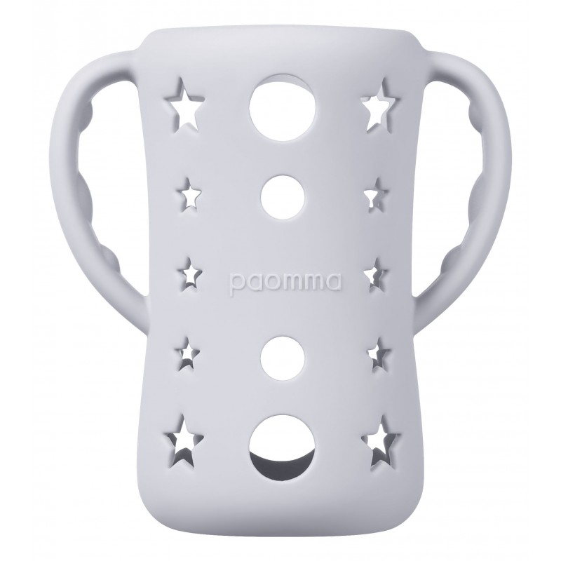 Силиконовый чехол для бутылочки Paomma 240 мл цвет: light grey PSC115