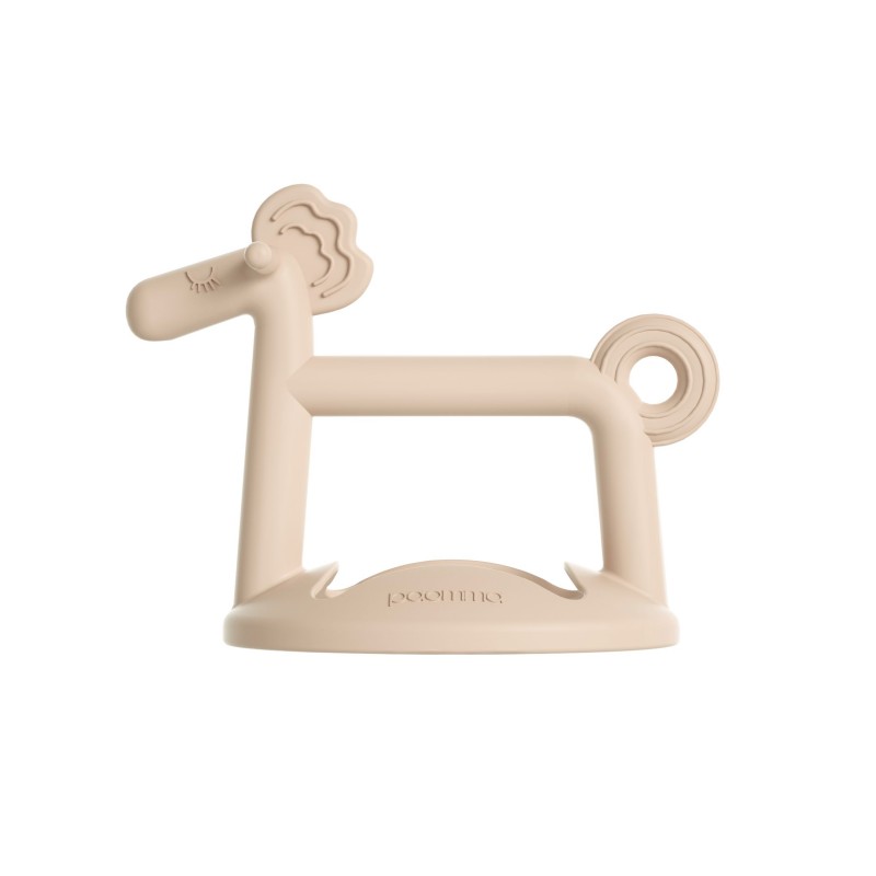 Игрушка-прорезыватель силиконовый ЛошадкаPaomma цвет: almond milk PT118