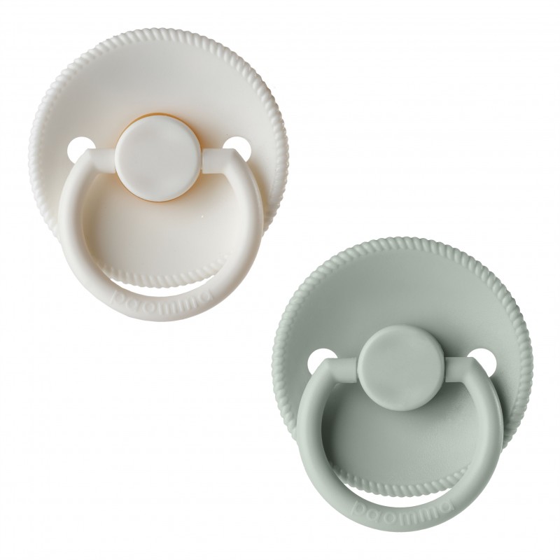 Комплект пустышек с соской из натурального латекса S 0-6 месяцев цвет: Buttercream/sage PPL11207