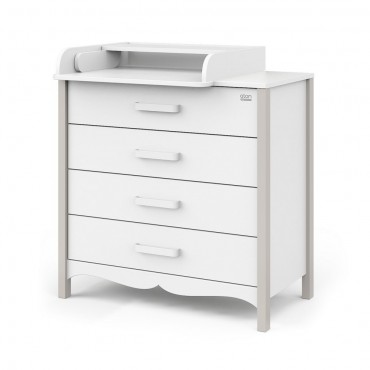 Комод пеленальный детский 4 ящика Атон Felix цвет: кашемир/белый БП-00003550