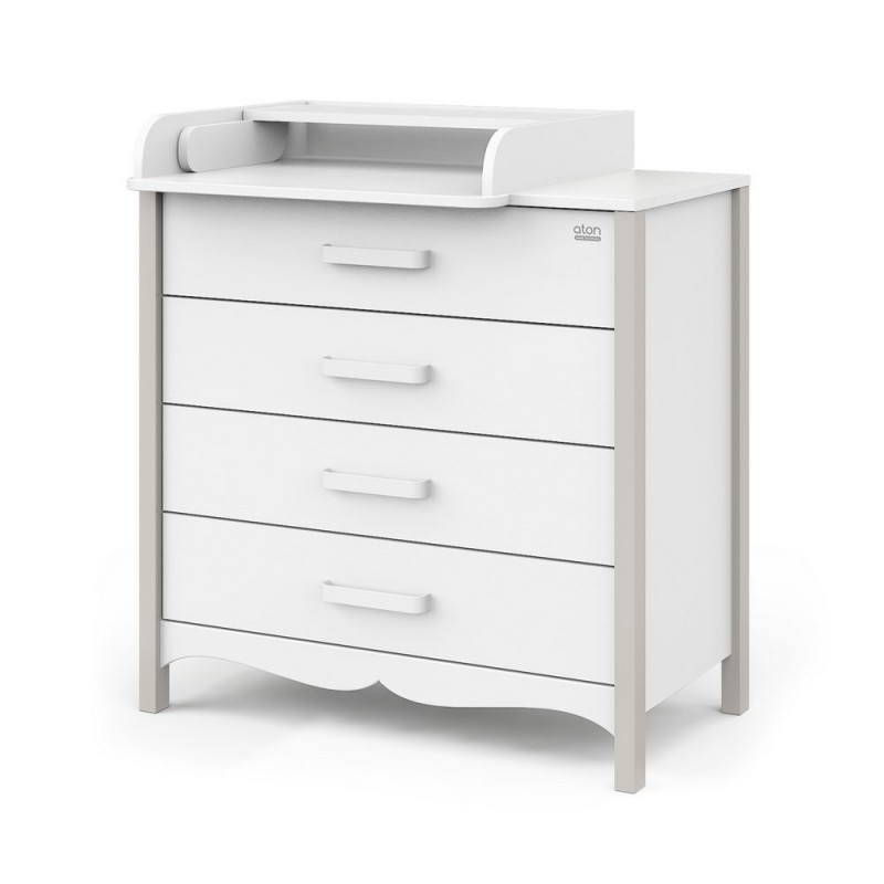 Комод пеленальный детский 4 ящика Атон Felix цвет: кашемир/белый БП-00003550 Комод пеленальный детский 4 ящика Атон Felix цвет: кашемир/белый БП-00003550