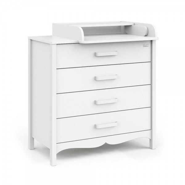Комод пеленальный детский 4 ящика Атон Felix цвет: белый/белый БП-00003549