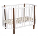 Детская деревянная кроватка Vera с маятником цвет: белый-дуб крафт 0003126-165 Детская деревянная кроватка Vera с маятником цвет: белый-дуб крафт 0003126-165