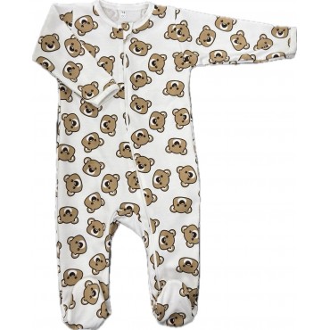 Слип нательный на молнии 74-80 см принт: мишки шоколадные Teddy Т-125