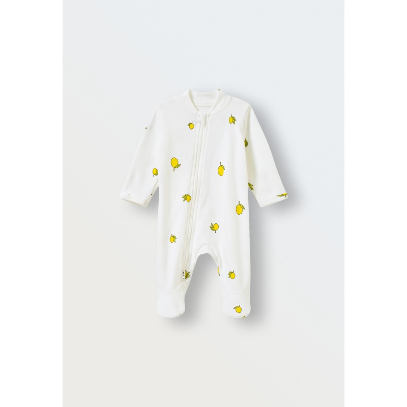 Слип на молнии 62 см цвет: лимончики на молочном 1400-154 Слип на молнии 62 см цвет: лимончики на молочном 1400-154