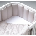 Защита фенс-бортик для детской кроватки Sateen Collection цвет: жемчужно-серый ФБ-1.03.21