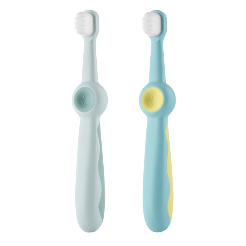 Детские зубные щетки SMILE 2 шт цвет: голубой и зеленый RTB-013-BG