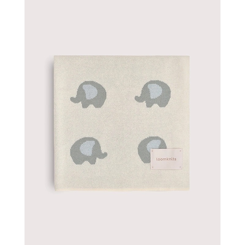 Вязаный детский плед Слоники 80*120 см цвет: мультиколор LW5268-060-80/120