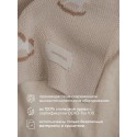 Вязаный детский плед Лошадки цвет: топленое молоко LW23-5002-034-80/120